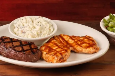 grilled bbq chicken & sirloin 6oz texas roadhouse